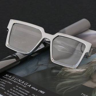 Unisex Square 'Kirk' Chrome Silver Sunglasses Astroshadez